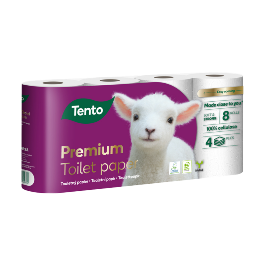papier toaletowy 4-warstwowy, 8 rolek