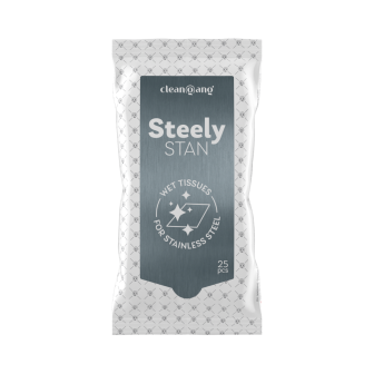 nawilżane chusteczki do stali nierdzewnej, 25 szt. 
