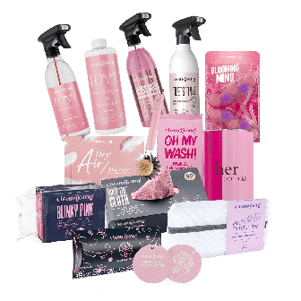 różowy zestaw do sprzątania XXL