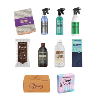 zestaw do sprzątania salonu