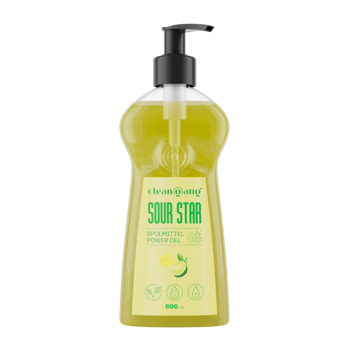 płyn do mycia naczyń, limonkowo-karambolowy z pompką, 500 ml