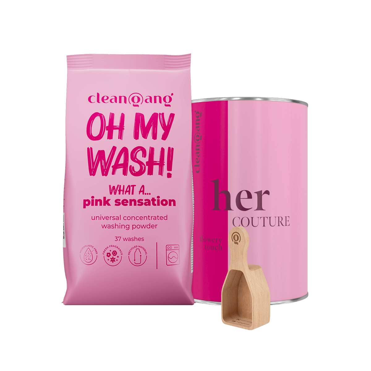 proszek do prania Her Couture z pojemnikiem i drewnianą miarką