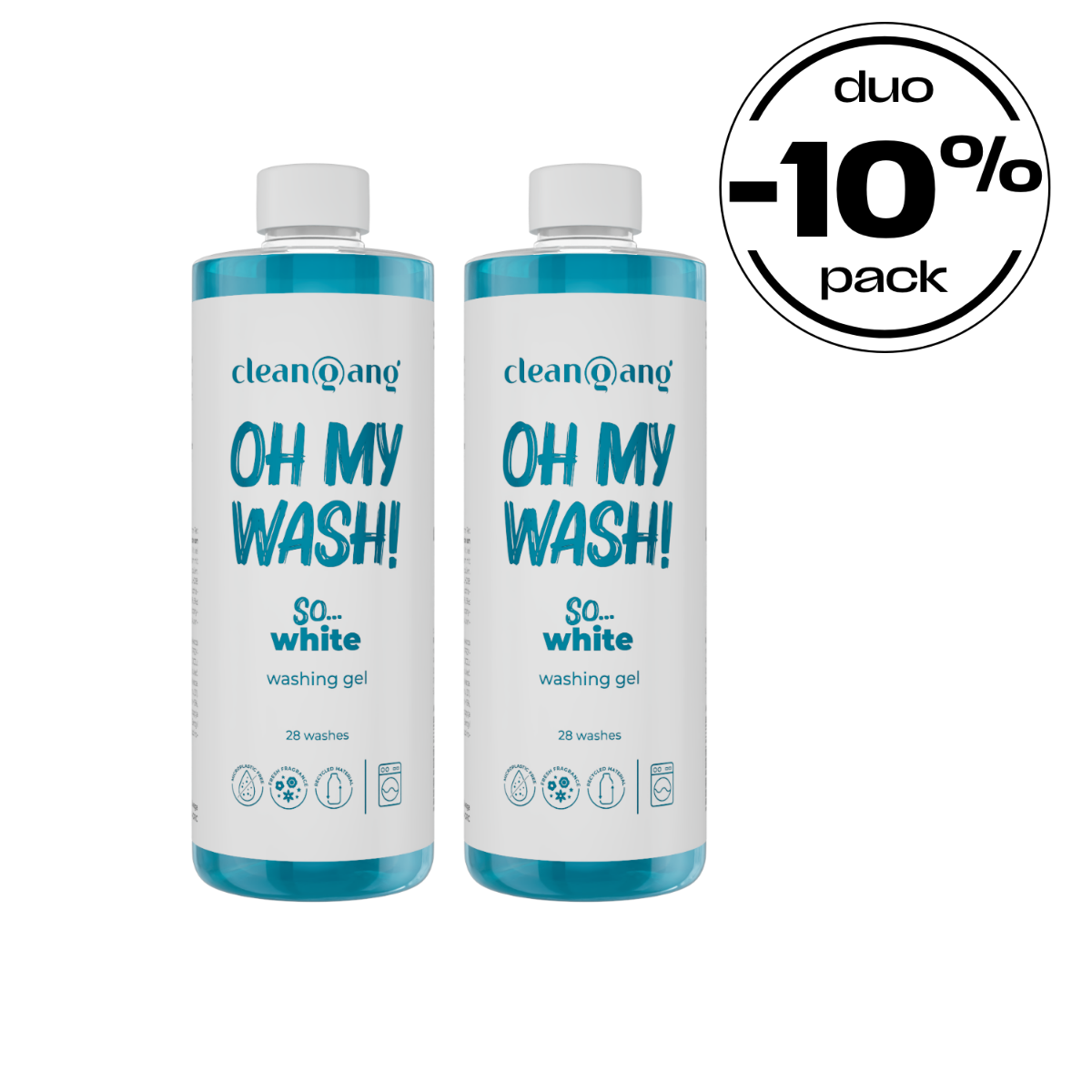 duo pack OH MY WASH! żel do prania białego