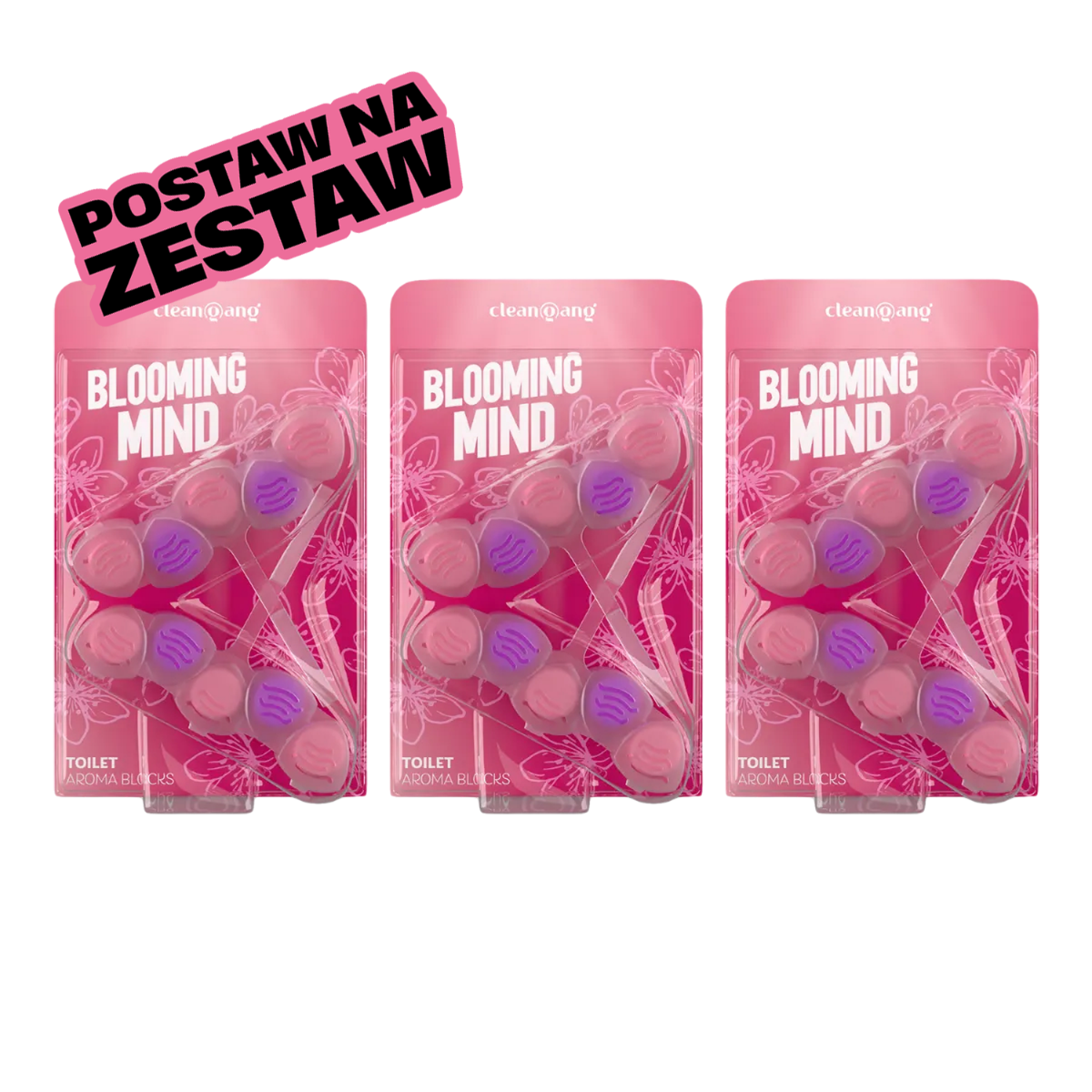 zapas kostek do WC Blooming Mind, 3x2 szt.